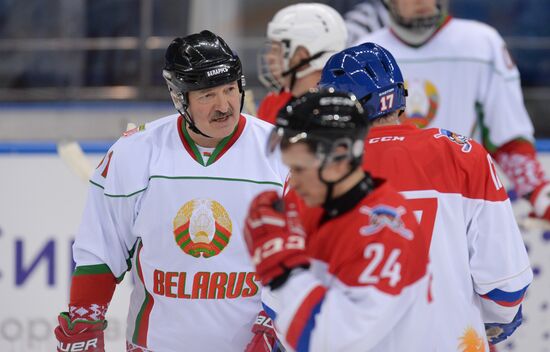 Russia Putin Lukashenko Ice Hockey