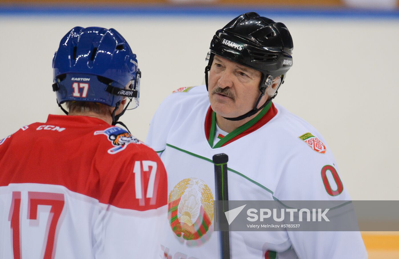 Russia Putin Lukashenko Ice Hockey