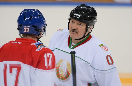 Russia Putin Lukashenko Ice Hockey
