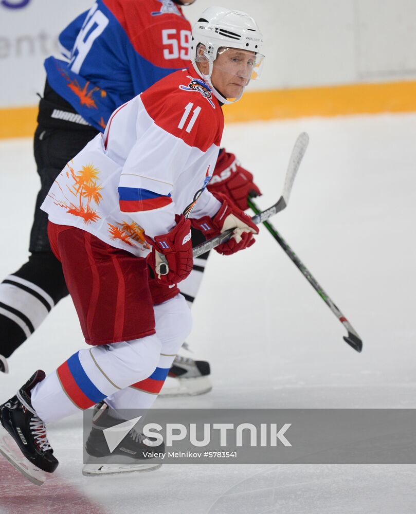 Russia Putin Lukashenko Ice Hockey