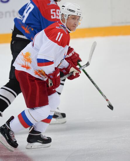 Russia Putin Lukashenko Ice Hockey