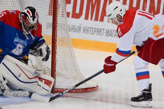 Russia Putin Lukashenko Ice Hockey