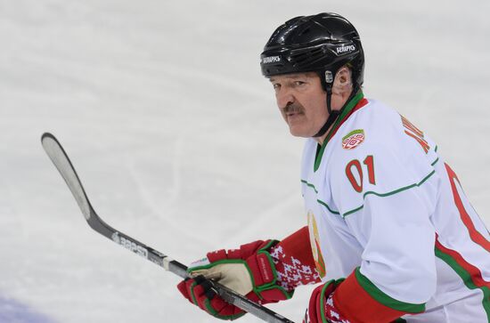 Russia Putin Lukashenko Ice Hockey