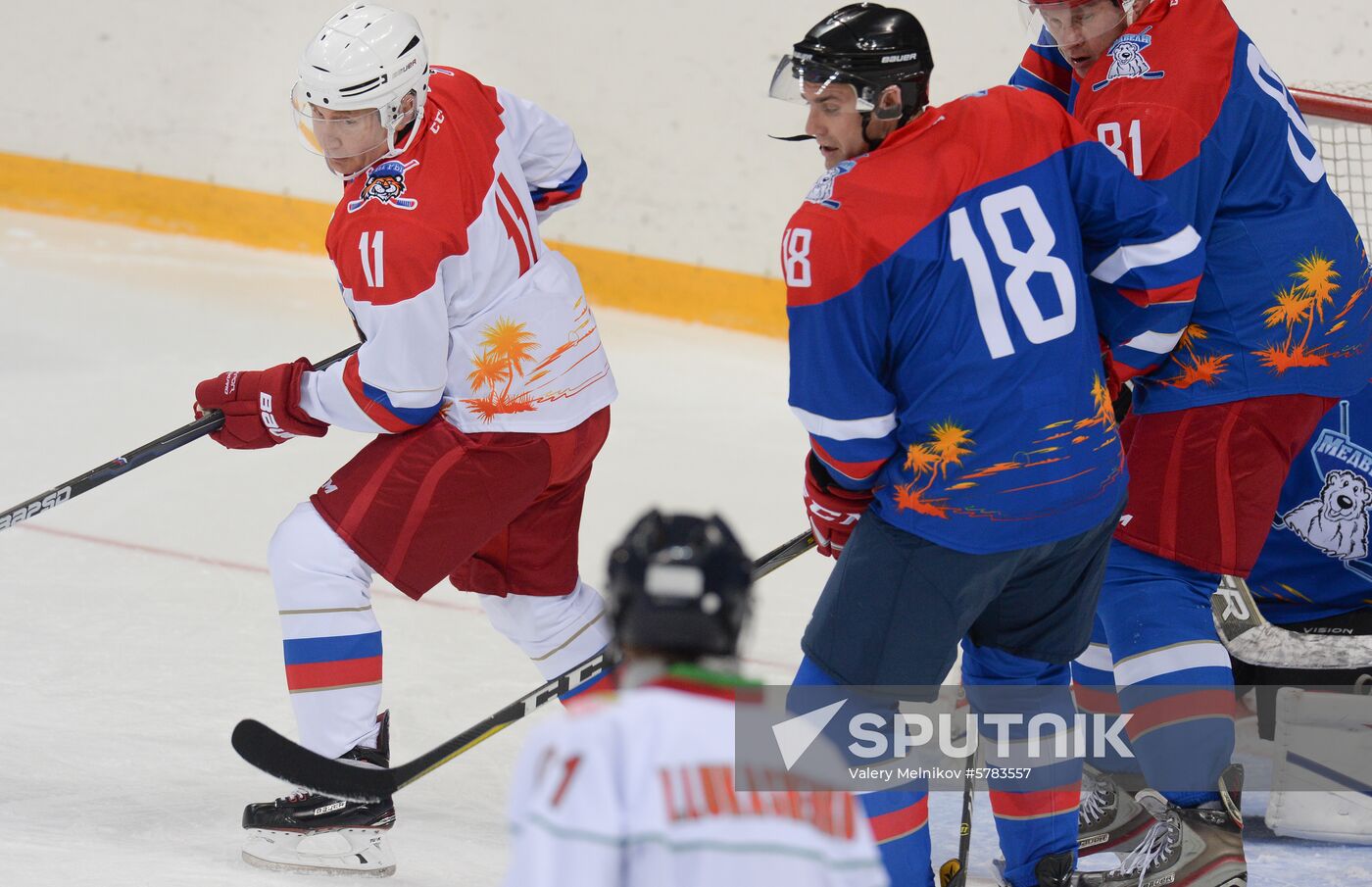 Russia Putin Lukashenko Ice Hockey