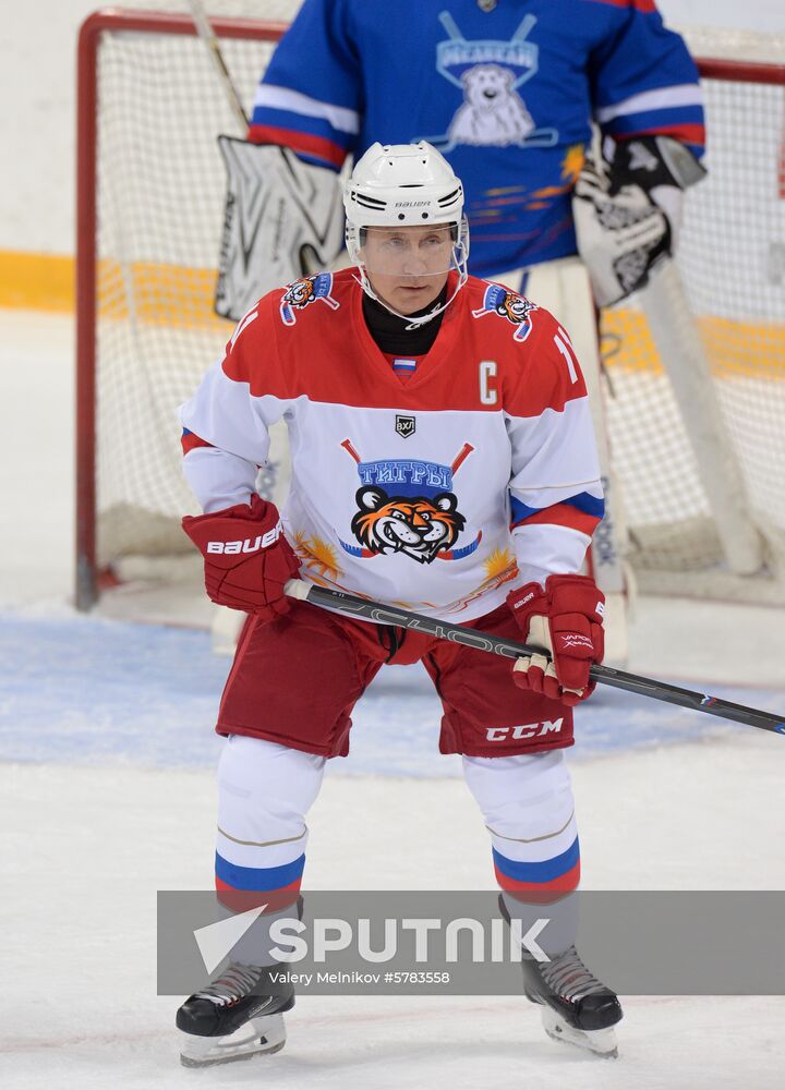 Russia Putin Lukashenko Ice Hockey