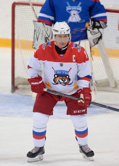 Russia Putin Lukashenko Ice Hockey