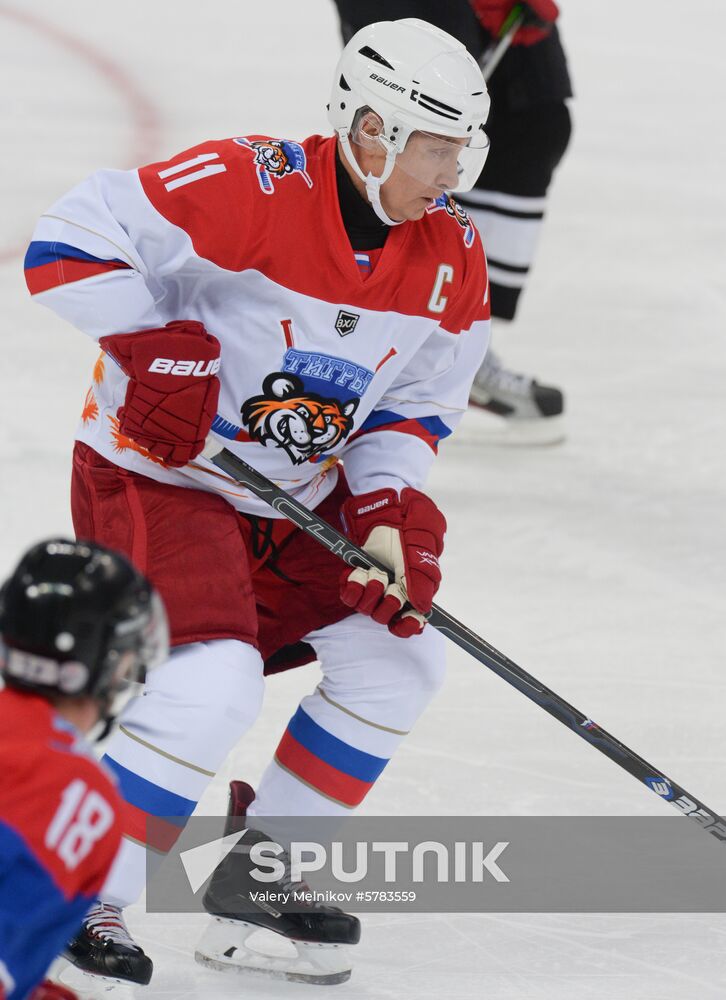 Russia Putin Lukashenko Ice Hockey