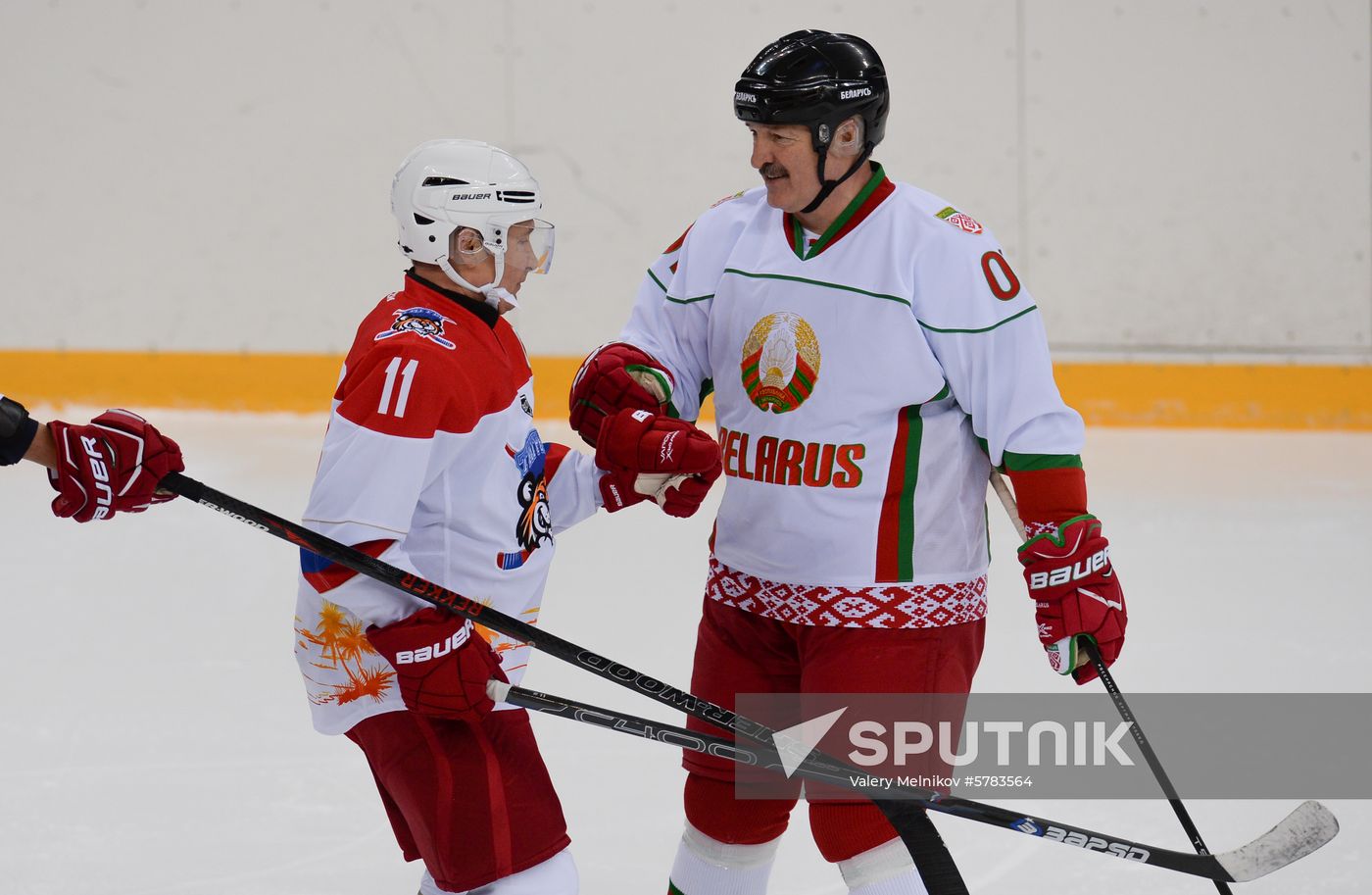 Russia Putin Lukashenko Ice Hockey