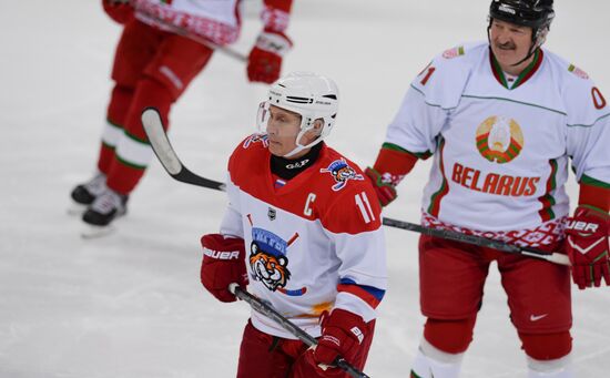 Russia Putin Lukashenko Ice Hockey