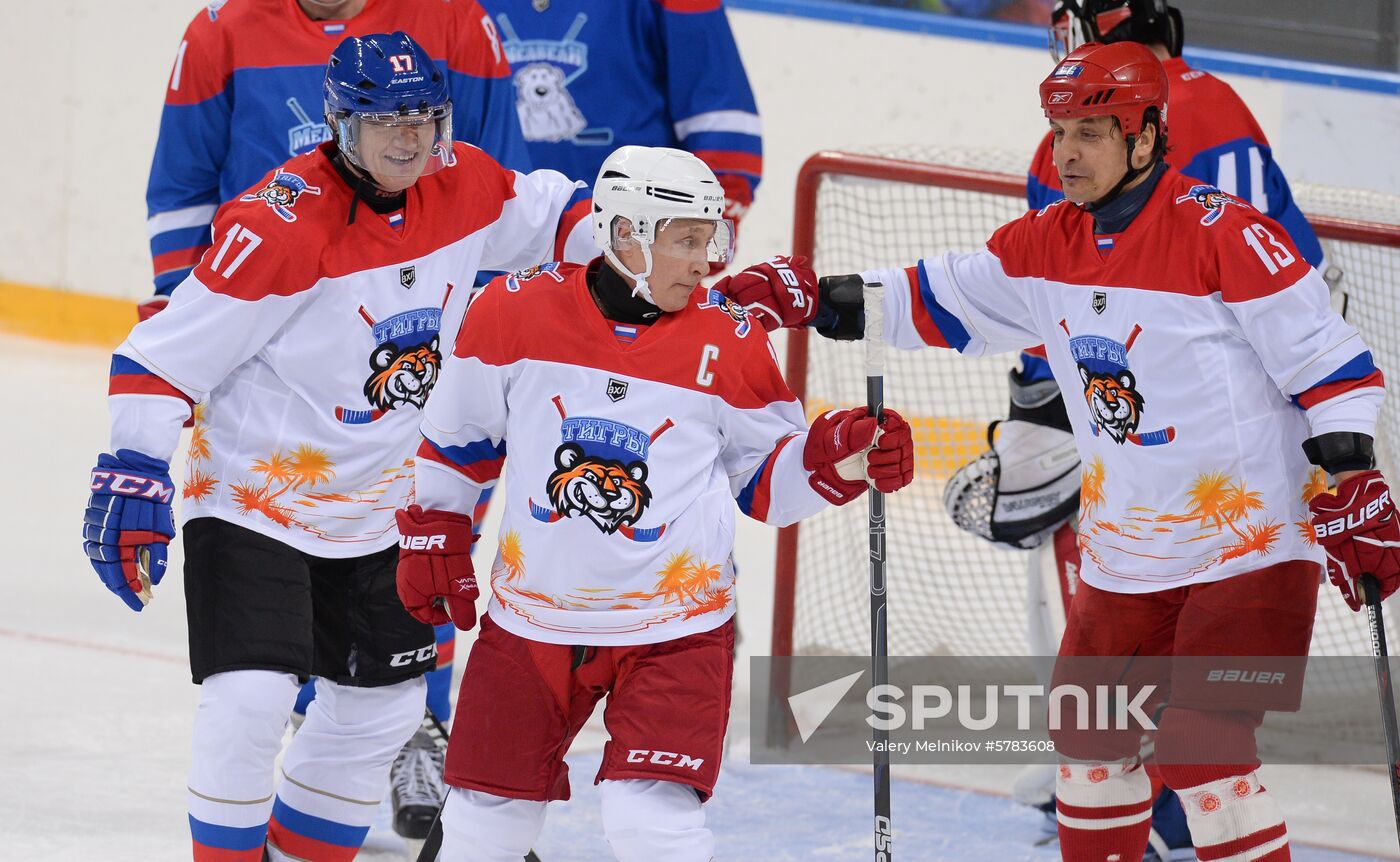 Russia Putin Lukashenko Ice Hockey