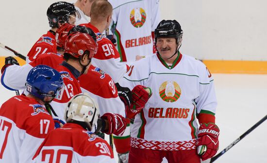 Russia Putin Lukashenko Ice Hockey