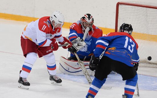 Russia Putin Lukashenko Ice Hockey