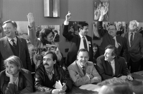 Delegation of members of French public visits USSR
