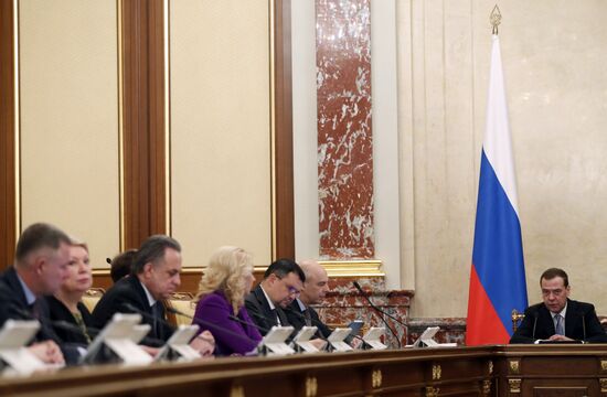 Prime Minister Dmitry Medvedev chairs Government meeting