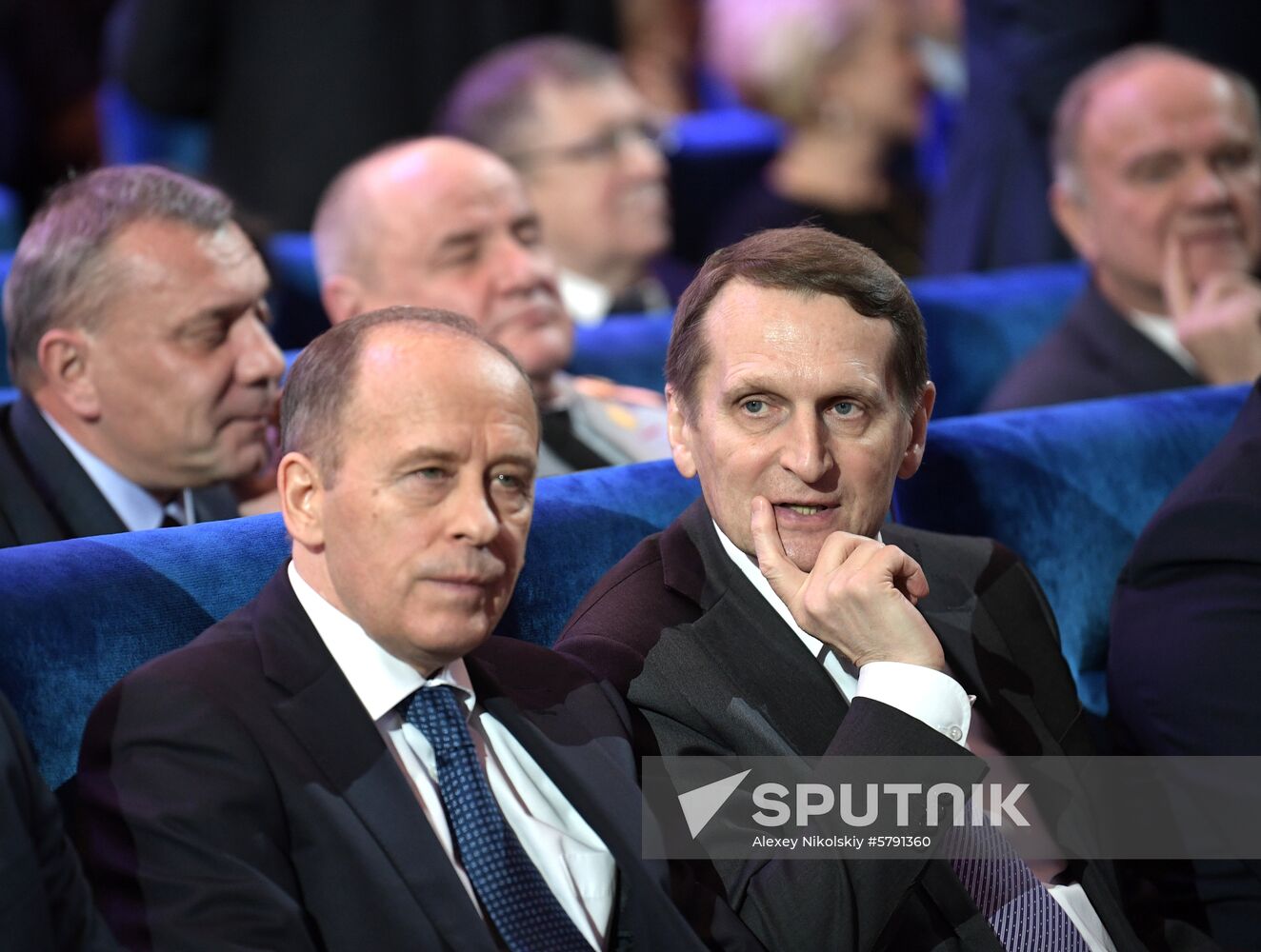 President Vladimir Putin speaks at gala evening to mark Defender of the Fatherland Day at Kremlin Palace