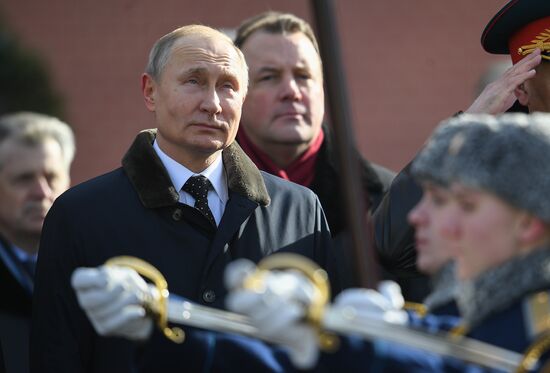 Russia Putin Defender Of The Fatherland Day