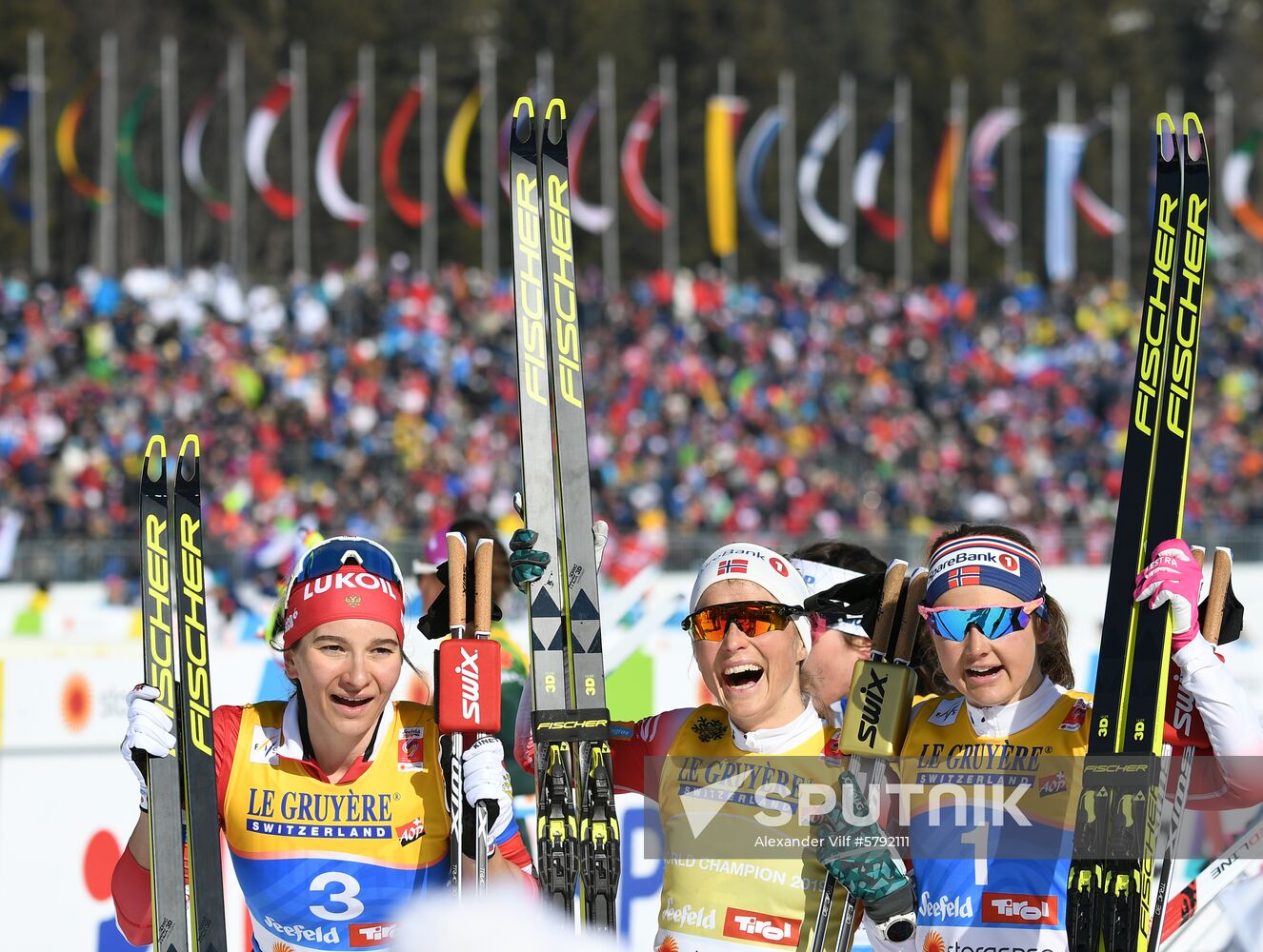 Austria Ski World Championships Skiathlon Women