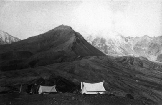 Volcanologists' camp in Kamchatka