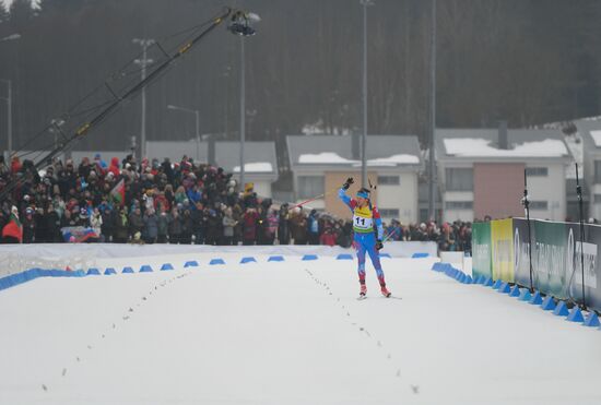 Belarus Biathlon European Championships Pursuit Men