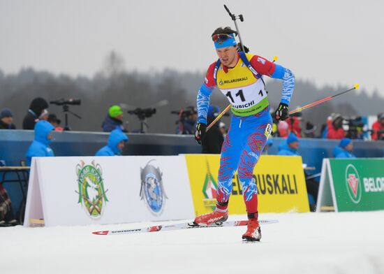 Belarus Biathlon European Championships Pursuit Men