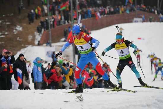 Belarus Biathlon European Championships Pursuit Men