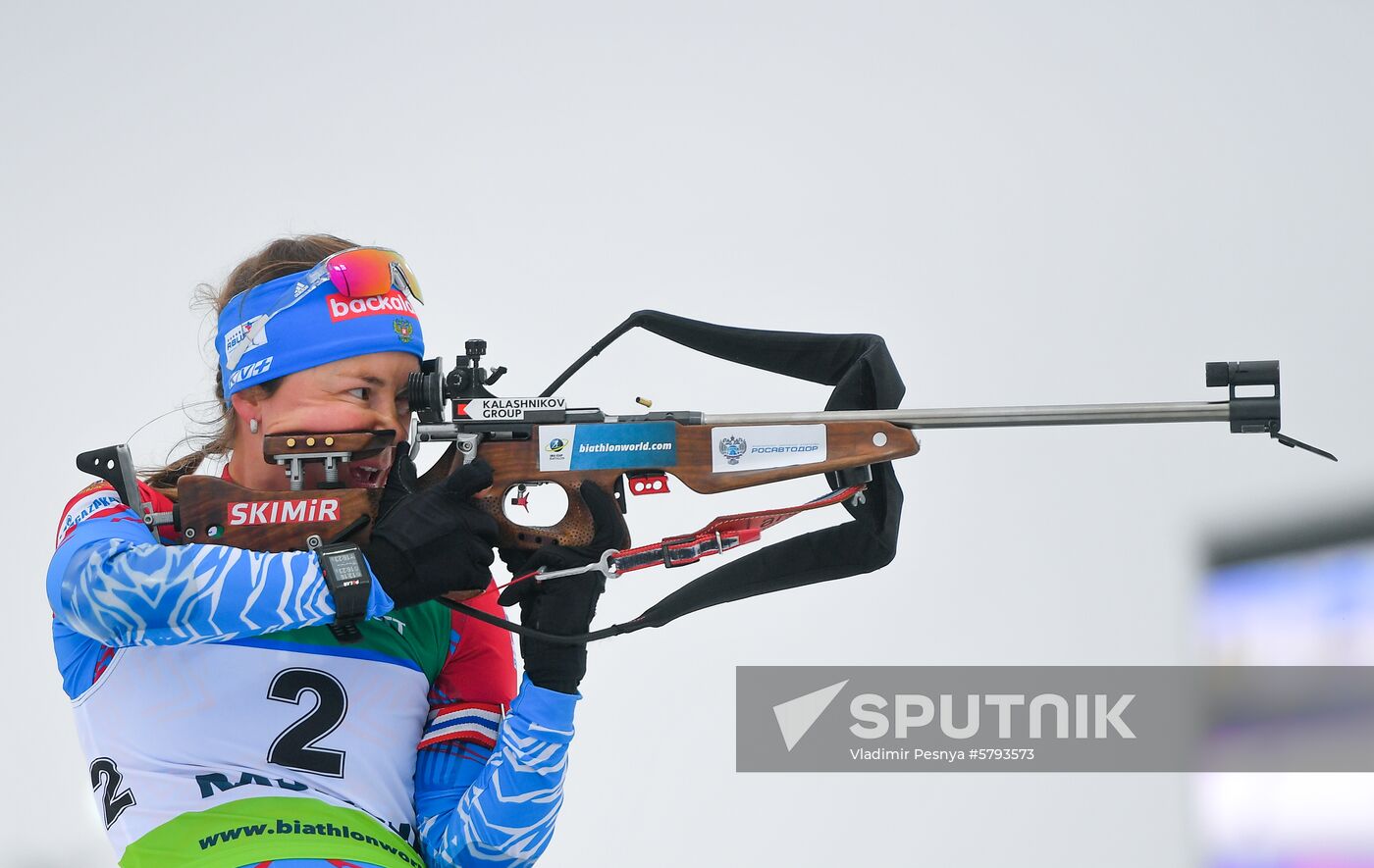 Belarus Biathlon European Championships Pursuit Women