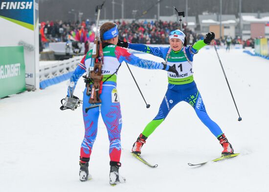 Belarus Biathlon European Championships Pursuit Women