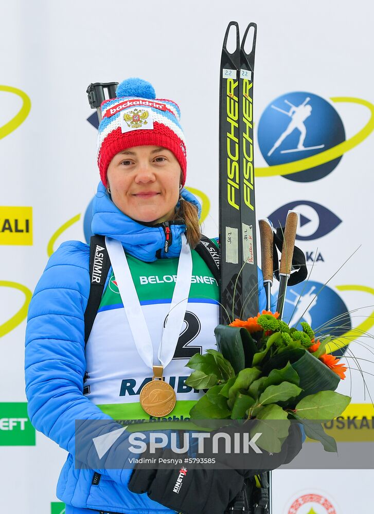 Belarus Biathlon European Championships Pursuit Women