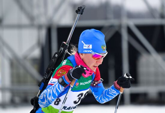 Belarus Biathlon European Championships Pursuit Women