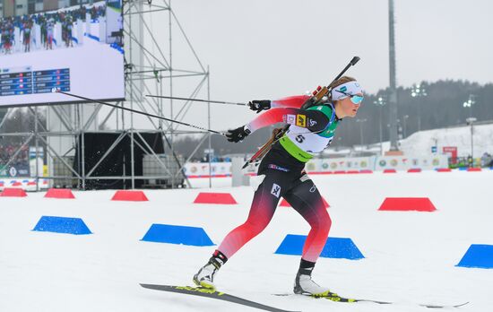 Belarus Biathlon European Championships Pursuit Women