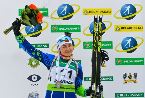 Belarus Biathlon European Championships Pursuit Women