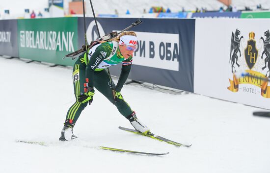 Belarus Biathlon European Championships Pursuit Women