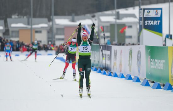 Belarus Biathlon European Championships Pursuit Women