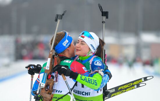 Belarus Biathlon European Championships Pursuit Women