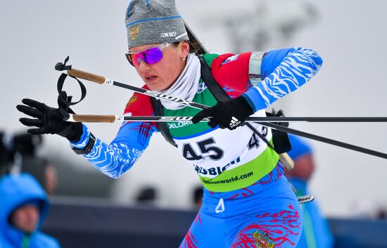 Belarus Biathlon European Championships Pursuit Women