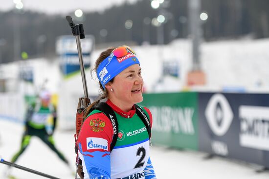 Belarus Biathlon European Championships Pursuit Women