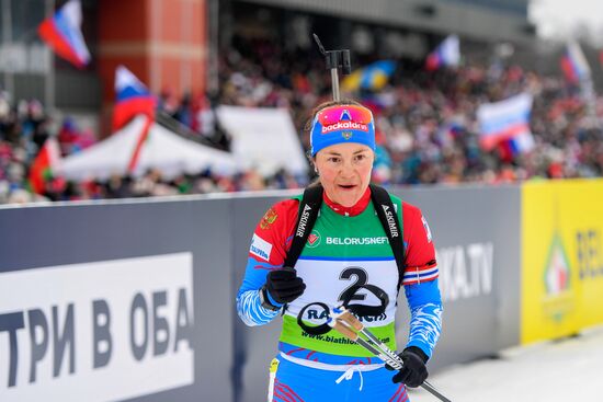 Belarus Biathlon European Championships Pursuit Women