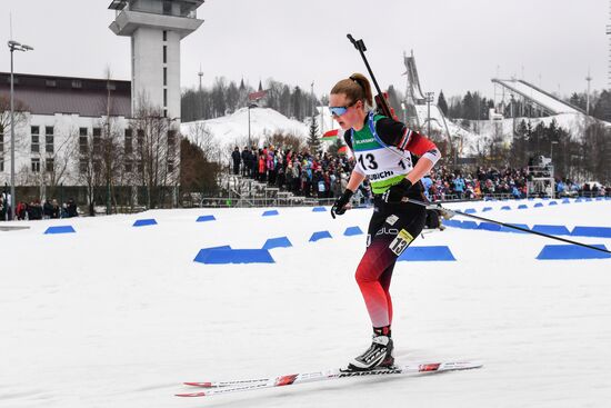 Belarus Biathlon European Championships Pursuit Women