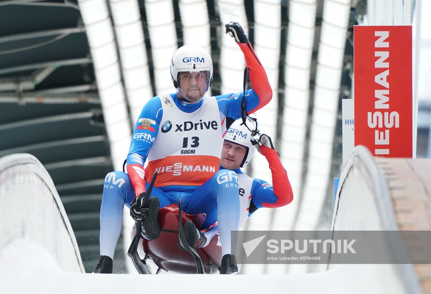 Russia Luge World Cup Sprint Doubles Men