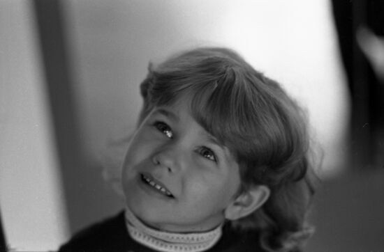 First-grader of school in Sakhnovka