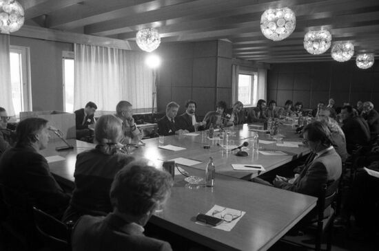 Meeting with French journalists at Novosti Press Agency
