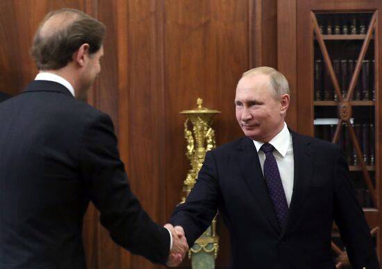 President Putin meets with Industry and Trade Minister Manturov