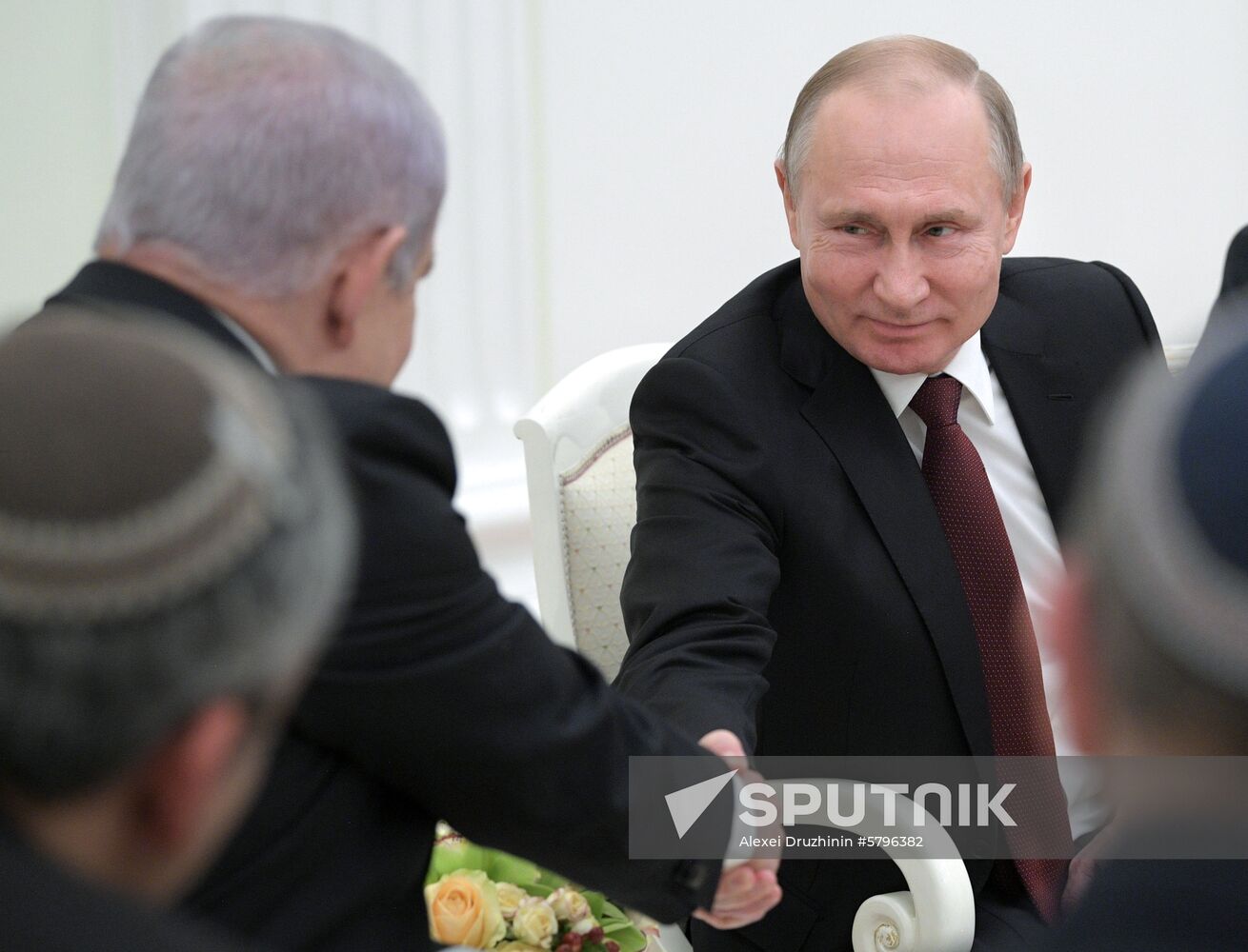 President Vladimir Putin meets with Prime Minister of Israel Benjamin Netanyahu