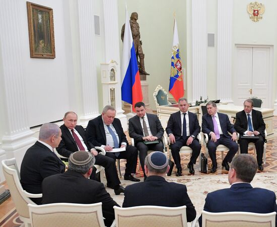 President Vladimir Putin meets with Prime Minister of Israel Benjamin Netanyahu