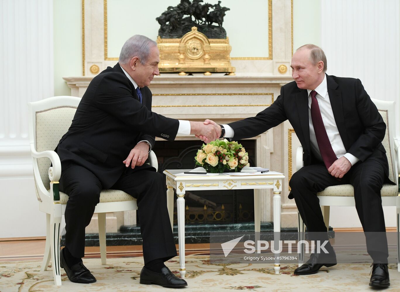 President Vladimir Putin meets with Prime Minister of Israel Benjamin Netanyahu