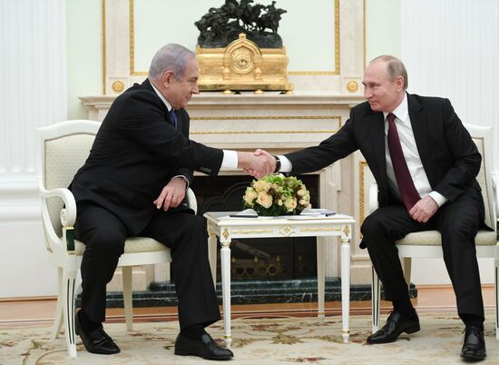 President Vladimir Putin meets with Prime Minister of Israel Benjamin Netanyahu