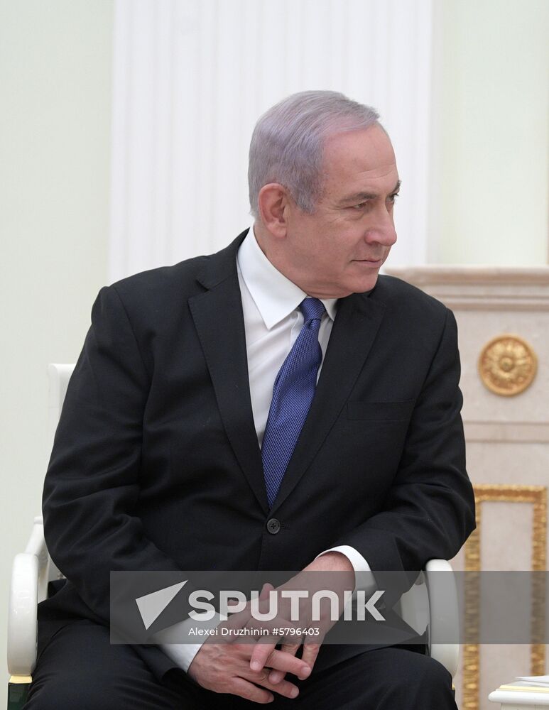 President Vladimir Putin meets with Prime Minister of Israel Benjamin Netanyahu