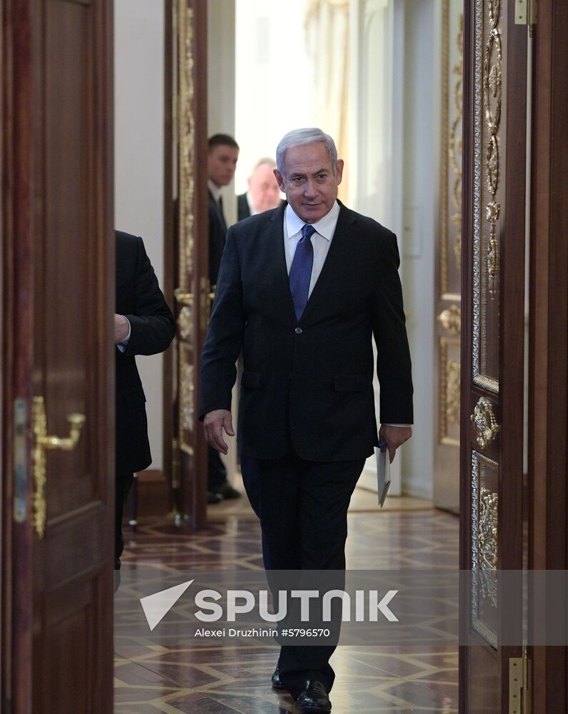 President Vladimir Putin meets with Prime Minister of Israel Benjamin Netanyahu