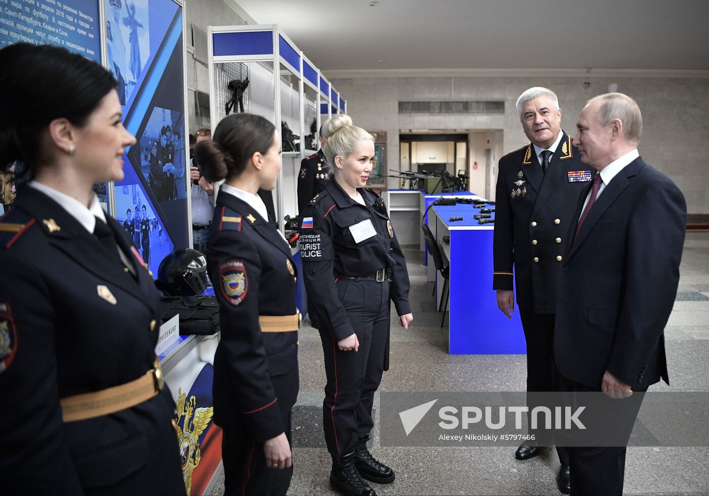 President Vladimir Putin attends meeting of Interior Ministry Board