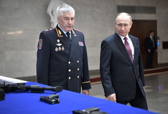 President Vladimir Putin attends meeting of Interior Ministry Board